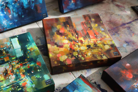 "Golden Ember" 20x20cm (Original Painting)