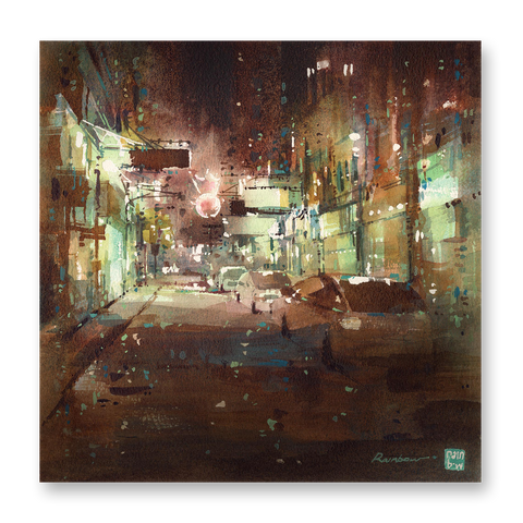"Tang Lung Street" 28.5x28.5cm (Original Painting)