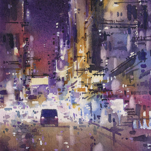 "Jordan at Night" 26x18cm (Original Painting)