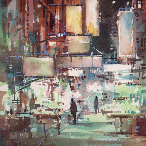 "Temple Street" 26x18cm (Original Painting)