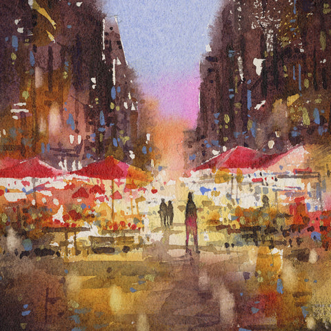 "At the Market" 26x18cm (Original Painting)