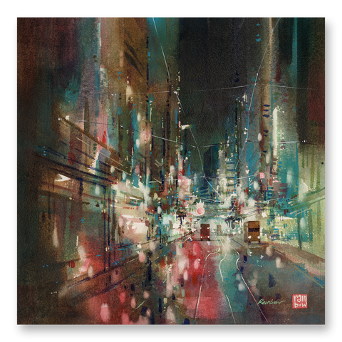 "Des Voeux Road Central" 38x38cm (Original Painting)