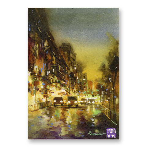 "Night in Gold no.2" 26x18cm (Original Painting)