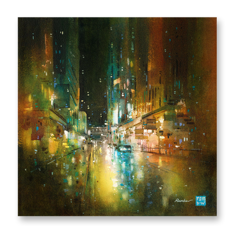 "Queen's Road Central no.4" 38x38cm (Original Painting)