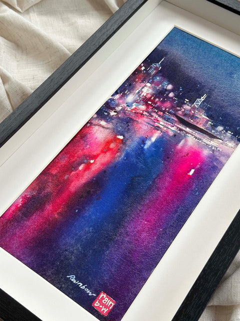 Black Frame with White Border (For 38x17cm paintings) - #A