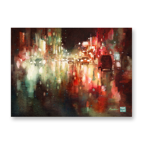 "Red Glow no.7" 28x38cm (Original Painting)