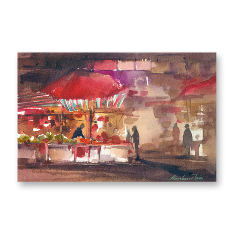 "Fruit Market" 18x26cm (Original Painting)