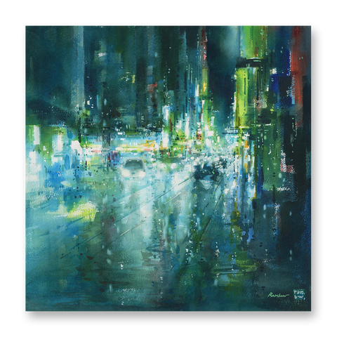 "Neon City no.4" 56x56cm (Original Painting)