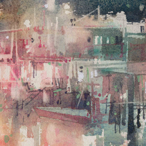 "Fishing Village no.4" 28.5x28.5cm (Original Painting)