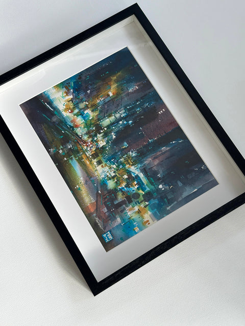 Black Frame with White Border (For 28x38cm paintings) - #A