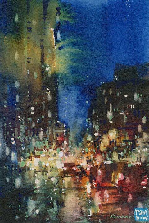 "In the Rain no.3" 26x18cm (Original Painting)