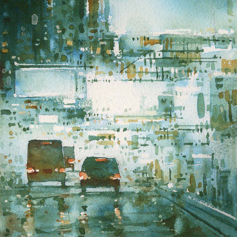 "Neon City no.3" 26x18cm (Original Painting)
