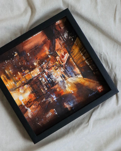 "At Closing" 28.5x28.5cm (Original Painting)
