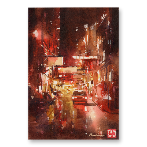"Red Glow no.5" 26x18cm (Original Painting)