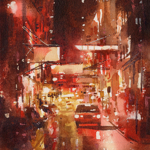 "Red Glow no.5" 26x18cm (Original Painting)