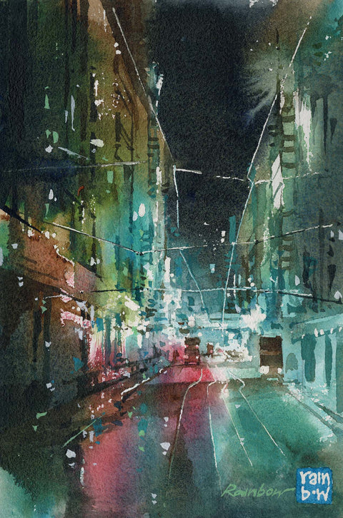 "Des Voeux Road Central no.2" 26x18cm (Original Painting)