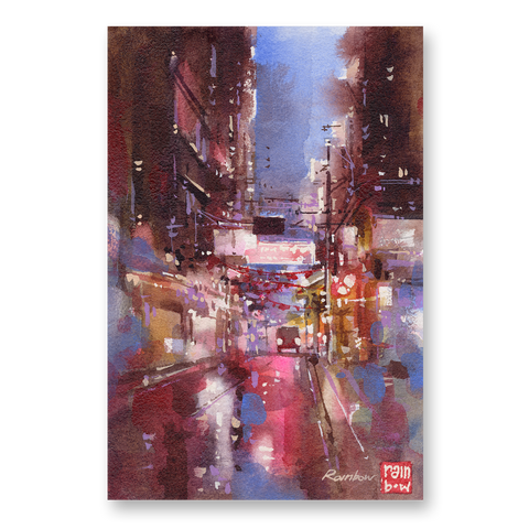 "Street in Purple" 26x18cm (Original Painting)