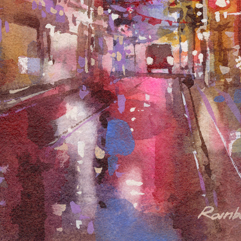 "Street in Purple" 26x18cm (Original Painting)