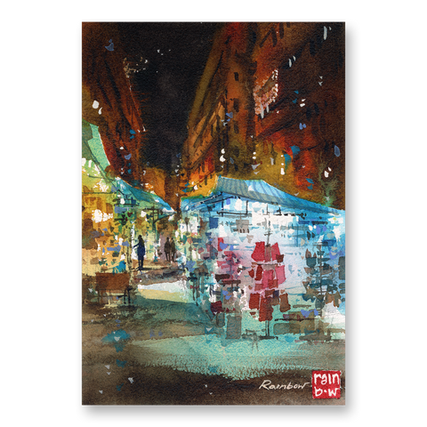 "Ladies' Market" 26x18cm (Original Painting)