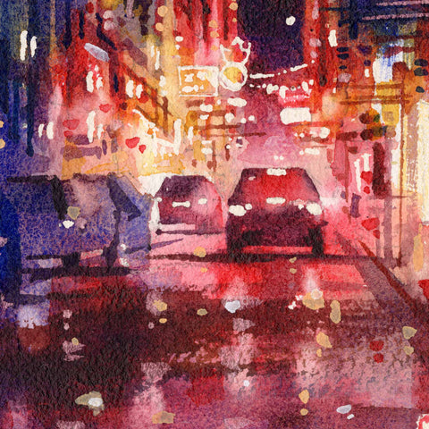 "Red Glow no.6" 26x18cm (Original Painting)