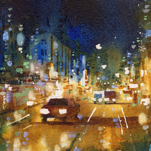 "Night Rush" 18x26cm (Original Painting)