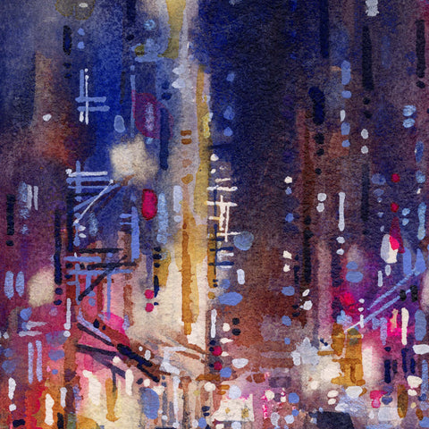"A Walk at Night no.2" 47x27cm (Original Painting)