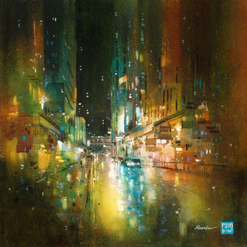 "Queen's Road Central no.4" 38x38cm (Original Painting)
