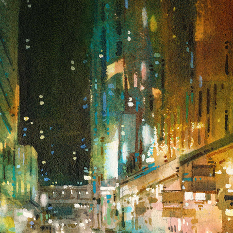 "Queen's Road Central no.4" 38x38cm (Original Painting)