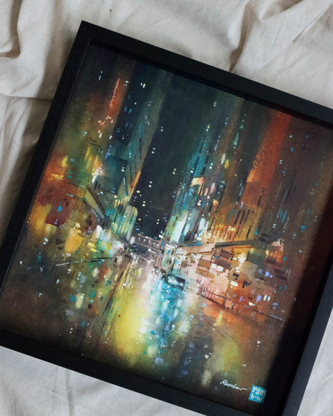 "Queen's Road Central no.4" 38x38cm (Original Painting)