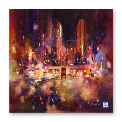 "Tramways no.2" 38x38cm (Original Painting)