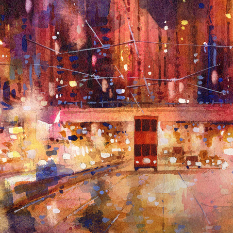 "Tramways no.2" 38x38cm (Original Painting)
