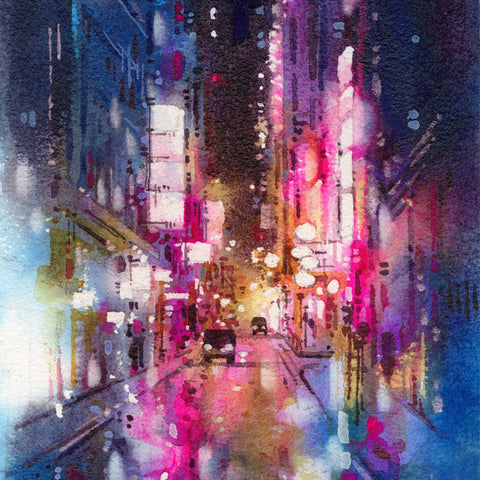 "Dancing Lights" 38x17cm (Original Painting)