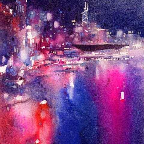 "Harbour no.10" 38x17cm (Original Painting)