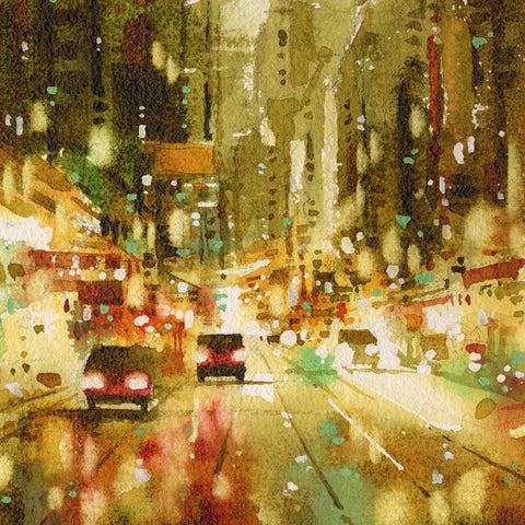 "Night in Gold no.3" 26x18cm (Original Painting)