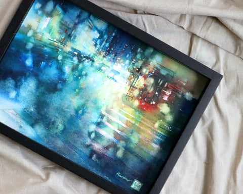"Blue Mist no.2" 28x38cm (Original Painting)