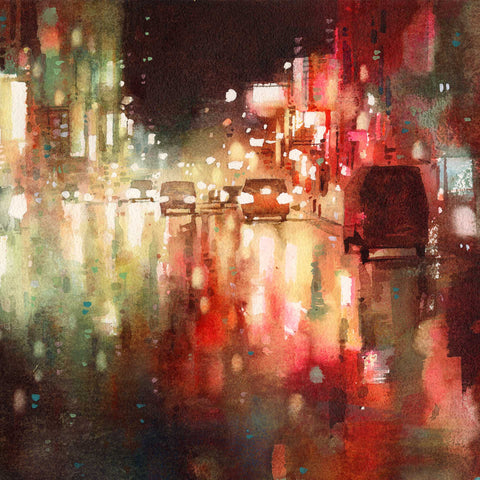 "Red Glow no.7" 28x38cm (Original Painting)