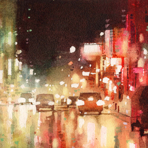 "Red Glow no.7" 28x38cm (Original Painting)