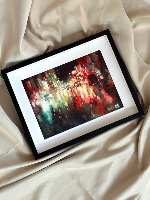 "Red Glow no.7" 28x38cm (Original Painting)