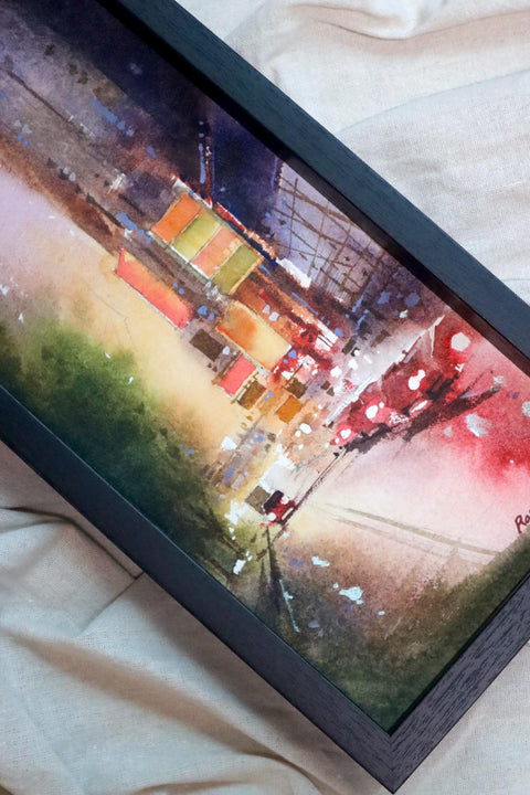 "Times Square" 38x17cm (Original Painting)