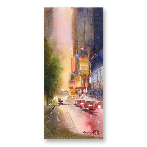 "Times Square" 38x17cm (Original Painting)