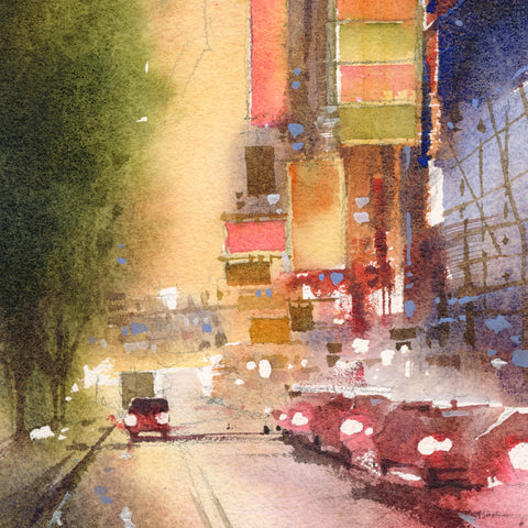 "Times Square" 38x17cm (Original Painting)