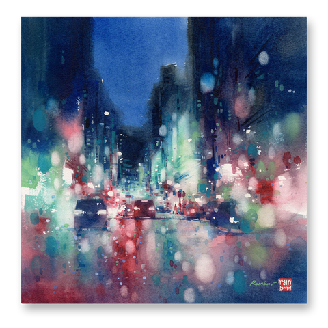 "Blue Echo" 38x38cm (Original Painting)