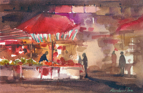 "Fruit Market" 18x26cm (Original Painting)