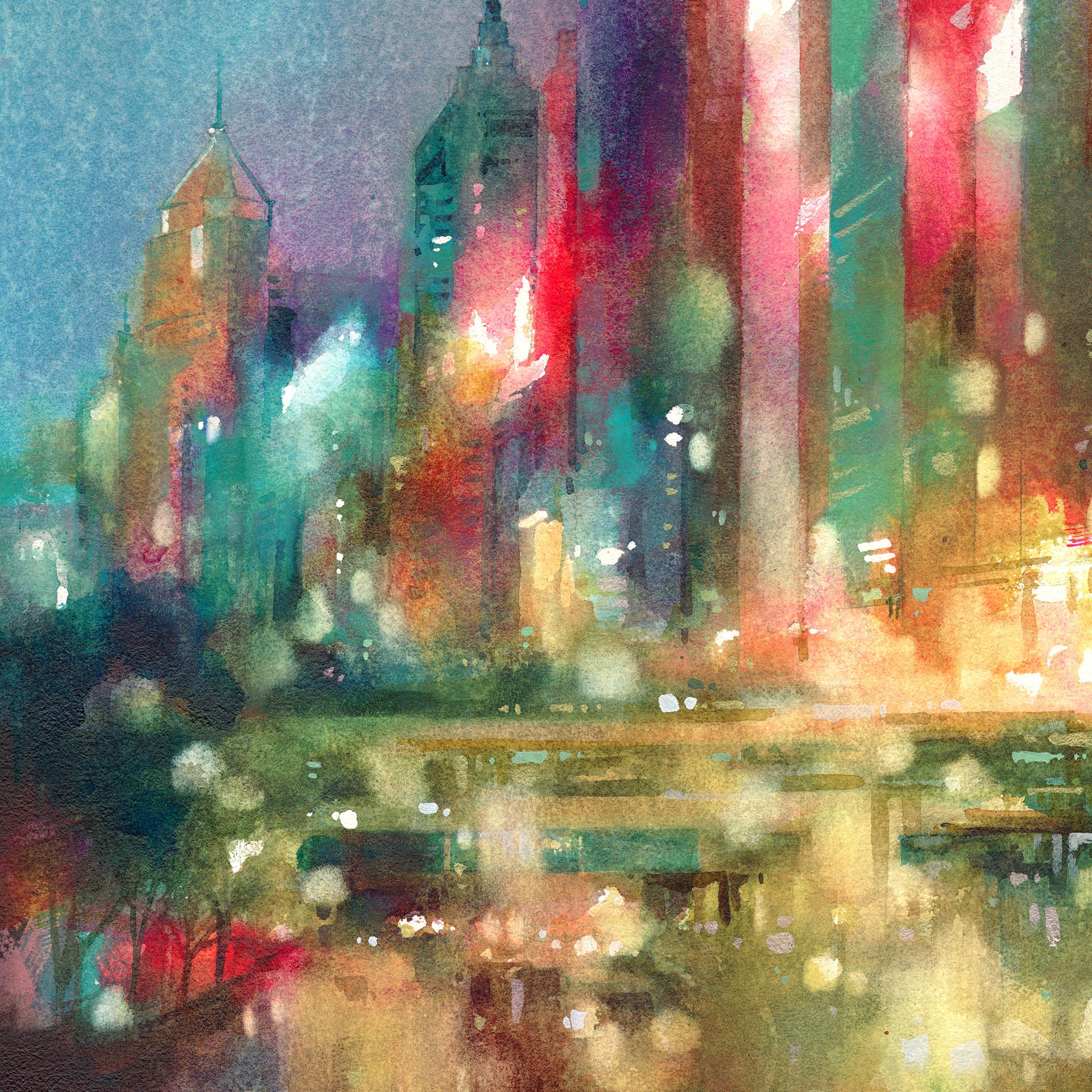 RAINB.W - “Neon Aura” Original Painting