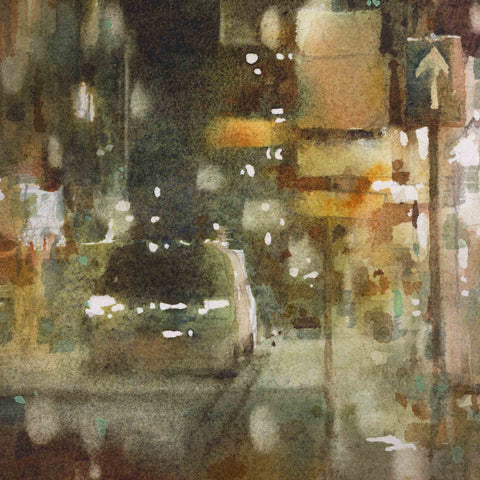 "It's Raining" 32x14cm (Original Painting)